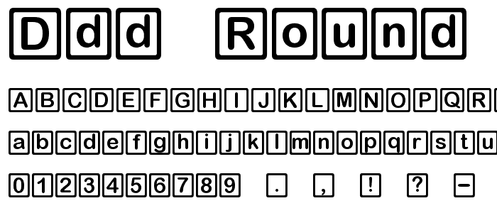 DDD Round Square font